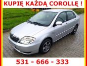 KUPIĘ KAŻDĄ TOYOTĘ COROLLĘ - sedan, hatchback, kombi, diesel, benzyna